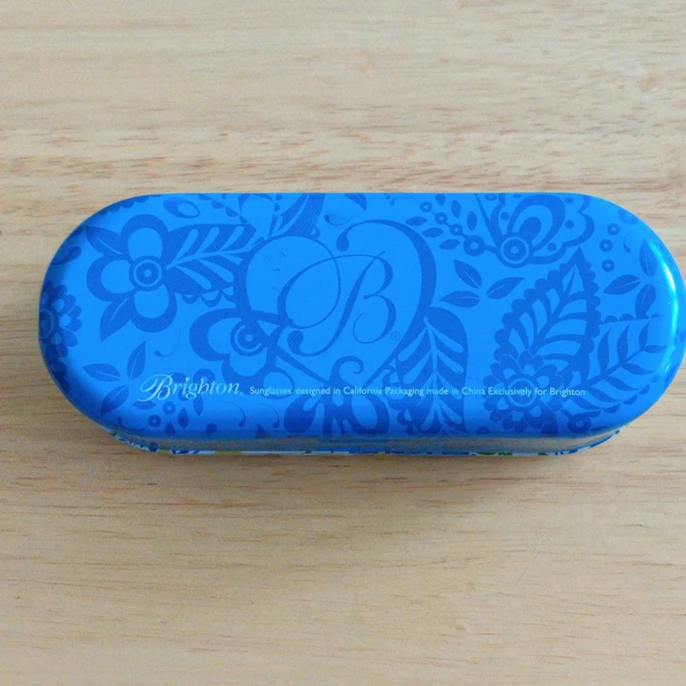 Brighton Hard Shell Blue and Green Floral Sunglasses Case